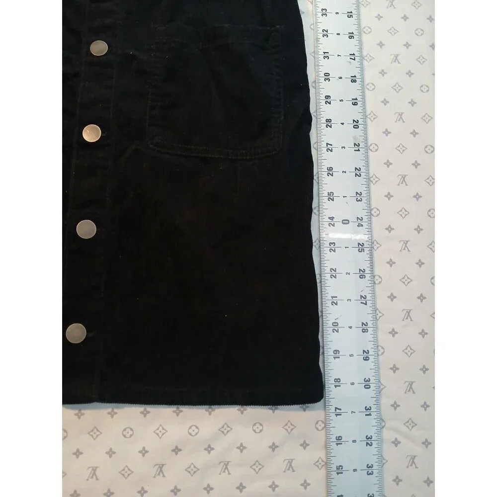 Place Black Corduroy Jumper Size 16 Fall Button-Down Womans Overalls